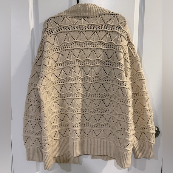 Frye Cream Open-Knit Cardigan - Picture 2 of 6